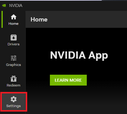 Nvidia Uygulamasındaki Ayarlar