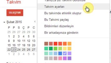 Google Calendar Etkinlik Planlama